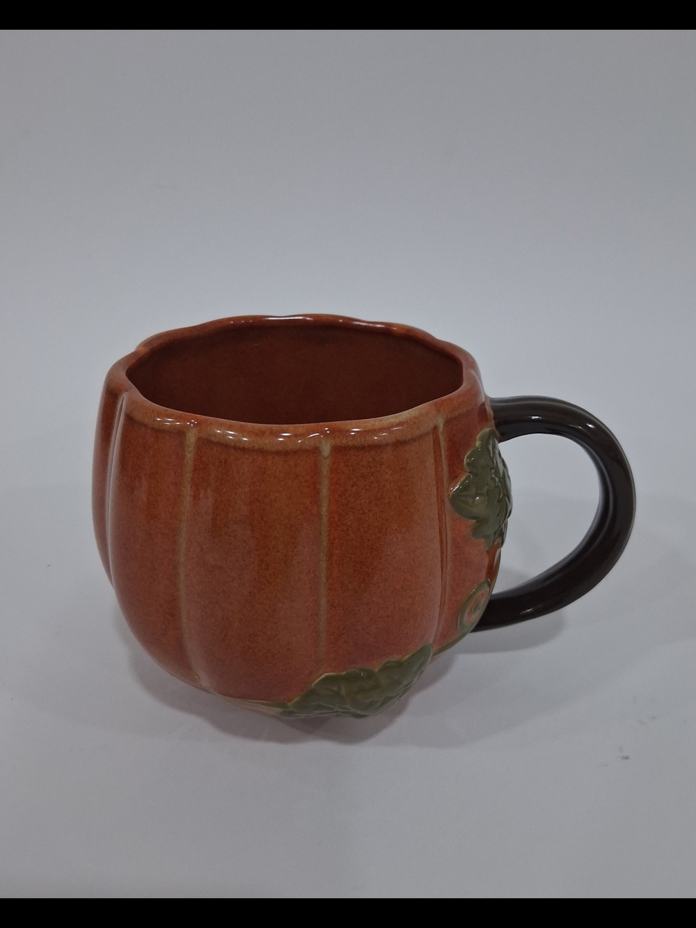 Starbucks Fall 2009 Pumpkin Handpainted Ceramic Mug